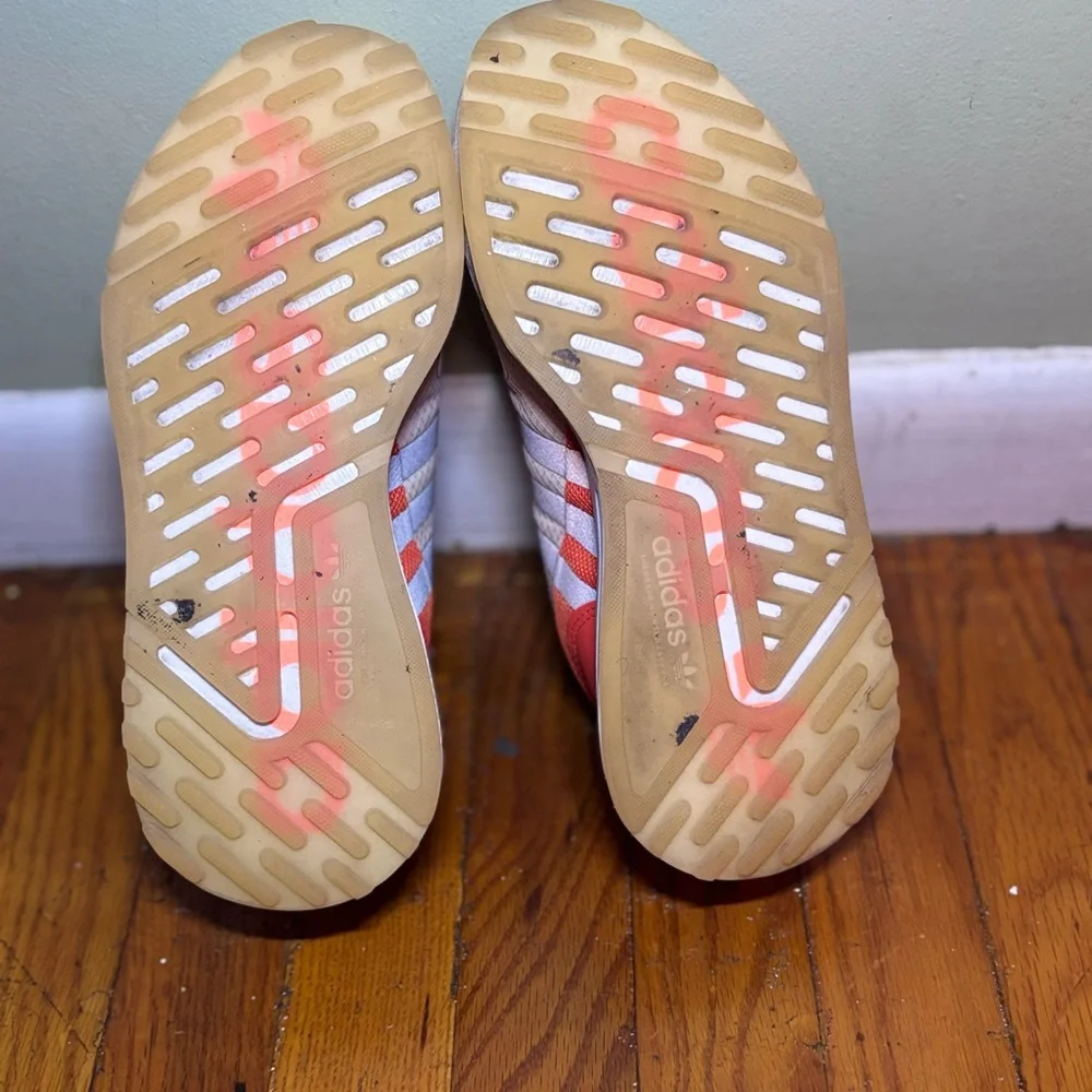 Adidas White and Orange Sneakers Modern Athletic Design